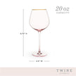 Rose Crystal Red Wine Glass Set