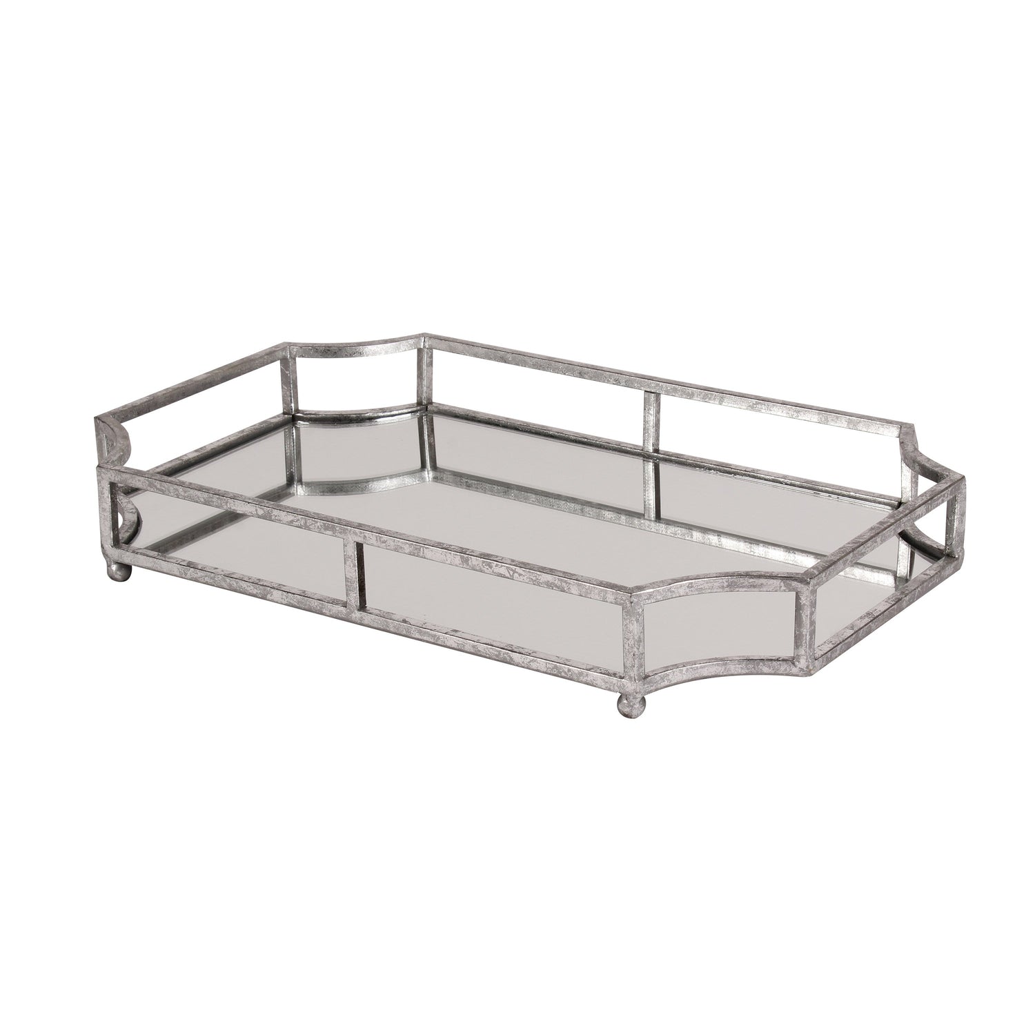 Ciel Metal Mirrored Scalloped Decorative Tray