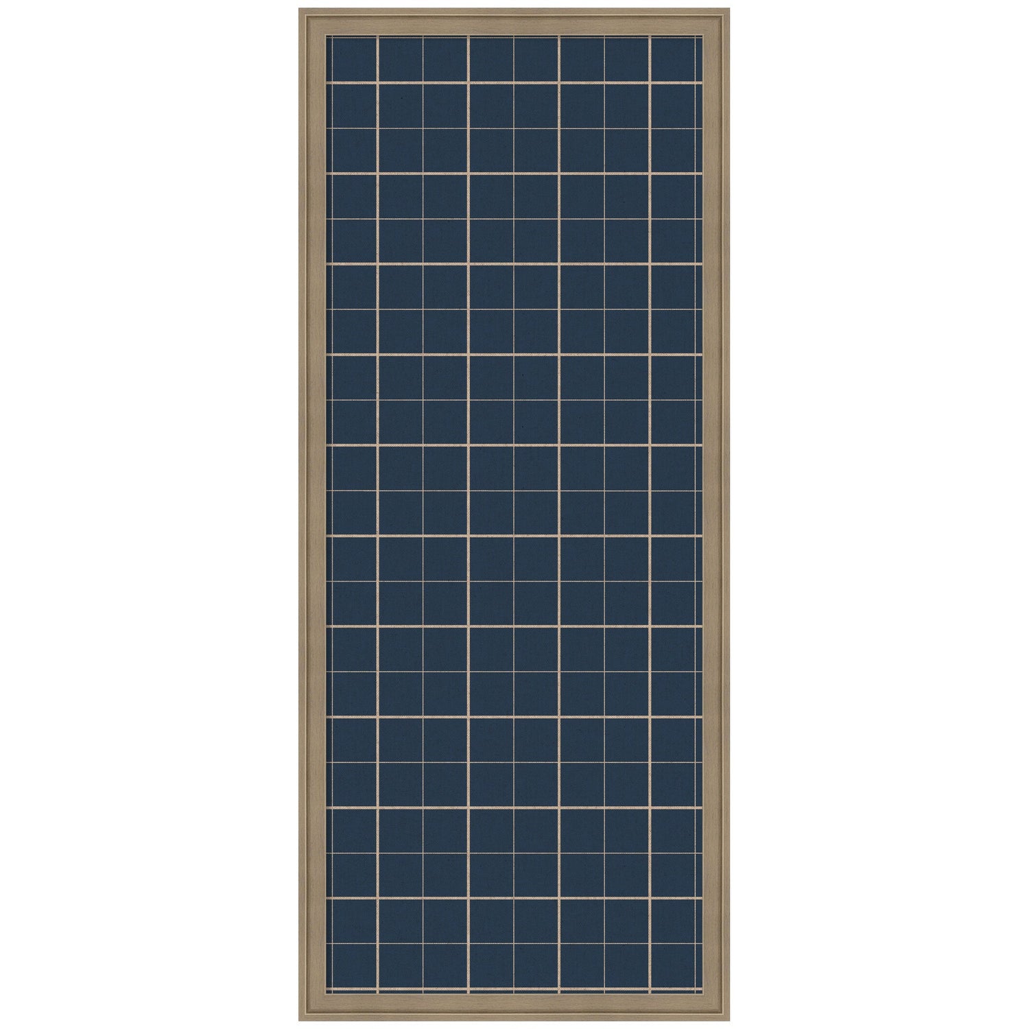 Framed Fabric Pinboard Navy Blue Plaid Wall Organization