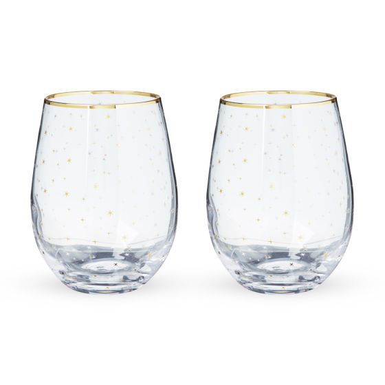 Starlight Stemless Wine Glass Set