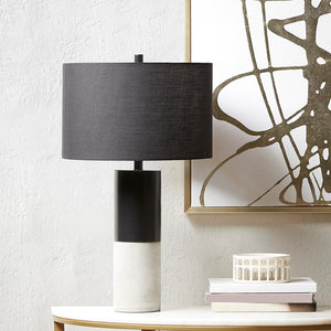 Fulton Concrete Table Lamp- Black/Grey