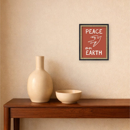 Peace on Earth by Kikiandnim Framed Mounted Canvas Wall Art Print