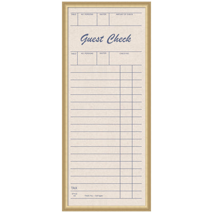 Framed Fabric Pinboard Linen Guest Check Wall Organization