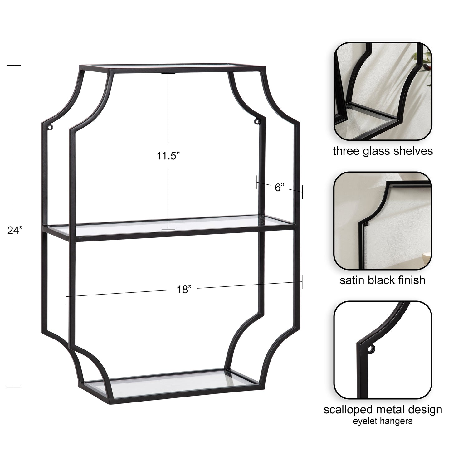 Ciel Metal Wall Shelf