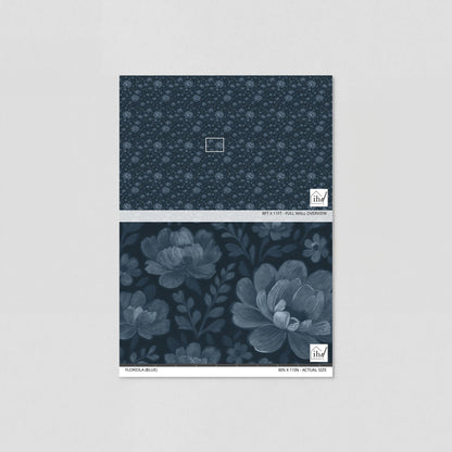 Floriola (Blue) Wallpaper
