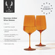 Reserve Nouveau Crystal Wine Glasses in Amber