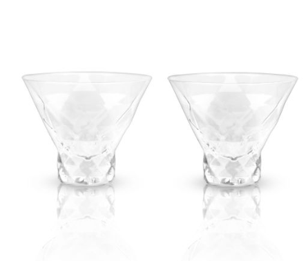 Gem Crystal Martini Glasses