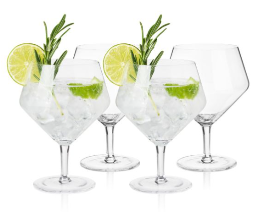 Raye Crystal Angled Gin & Tonic Glasses