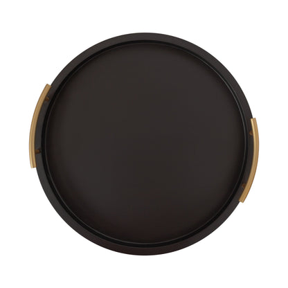 Halsey Wood Round Decorative Tray