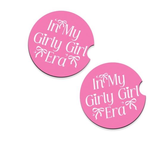 Girly Girl Era Car Coaster Set