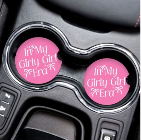 Girly Girl Era Car Coaster Set