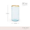 Aqua Bubble Glass Tumbler Set