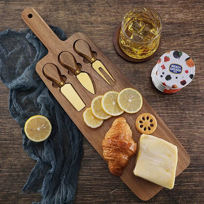 Stella Acacia Cheese Board and Knife Set