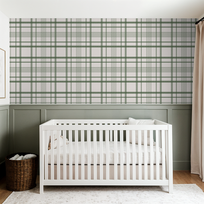 Ashford Plaid (Green) Wallpaper