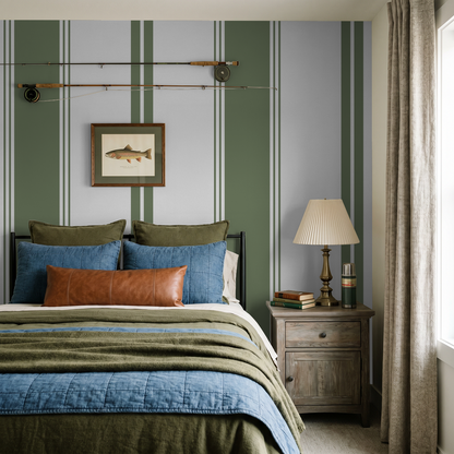 Fletcher Stripe (Green) Wallpaper