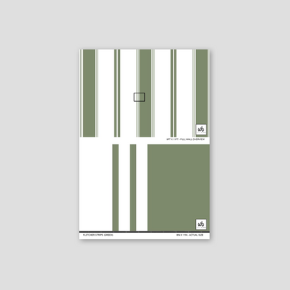Fletcher Stripe (Green) Wallpaper