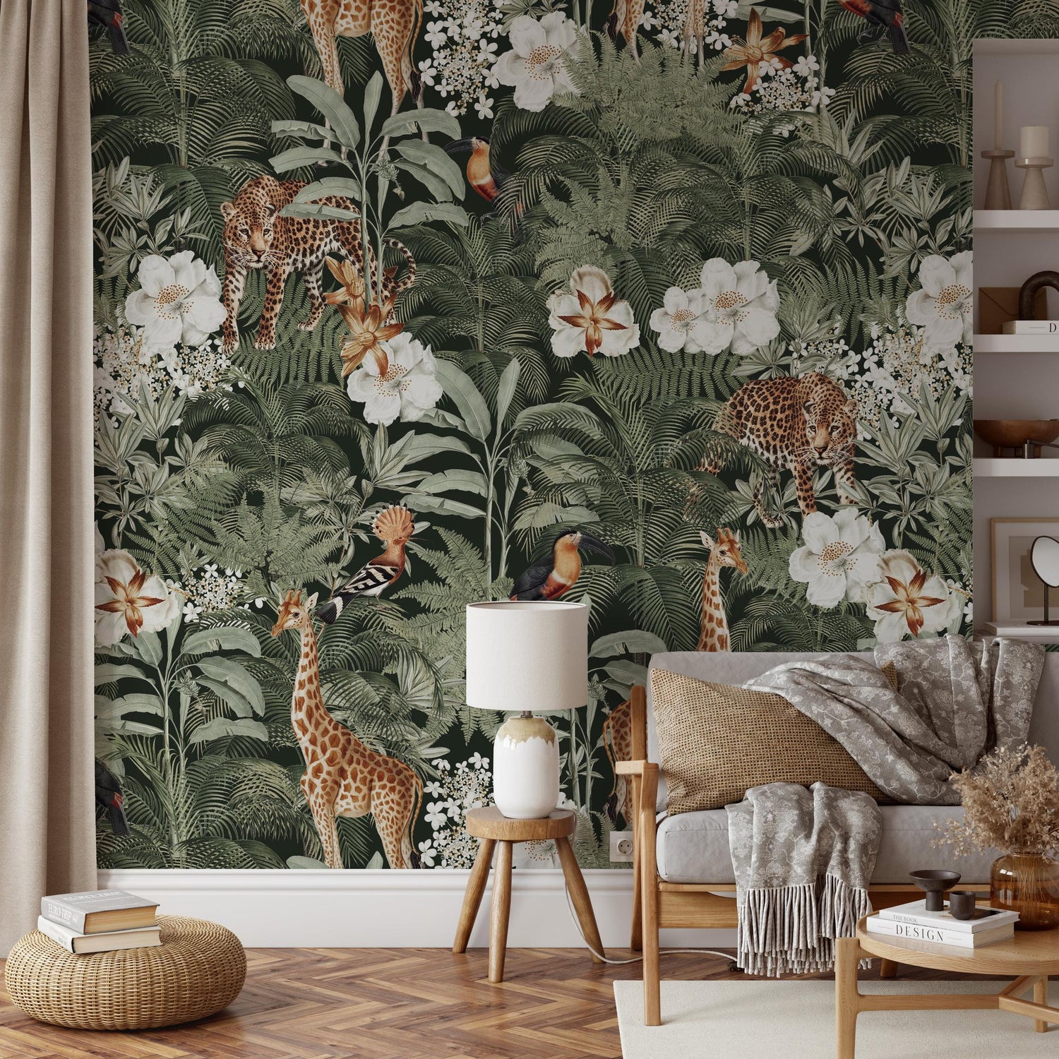 Tanzania (Green) Wallpaper -  6 FT H X 20.5 FT W LUXE