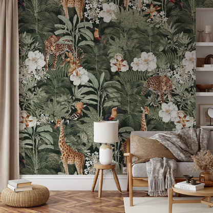 Tanzania (Green) Wallpaper -  6 FT H X 20.5 FT W LUXE