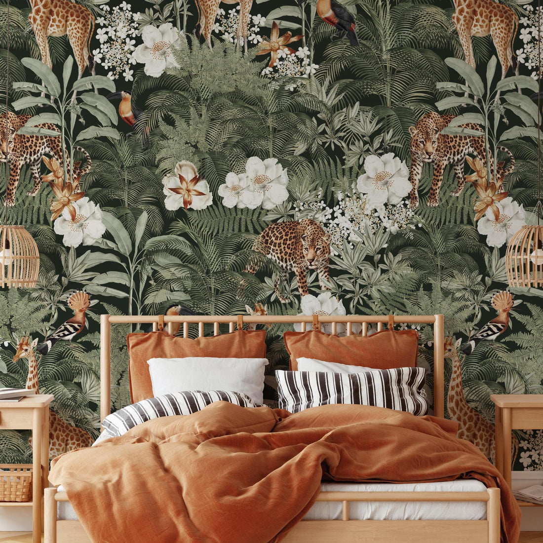 Tanzania (Green) Wallpaper -  6 FT H X 20.5 FT W LUXE