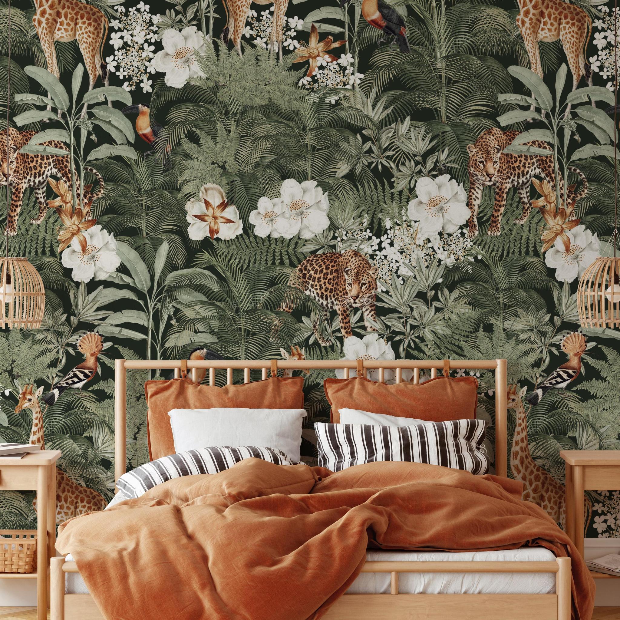 Tanzania (Green) Wallpaper -  6 FT H X 20.5 FT W LUXE