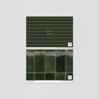 Tile I can DIY Wallpaper - 8 FT H X 11 FT W P&amp;S