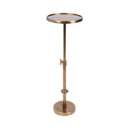 Engles Adjustable Polished Metal Table and Plant Stand