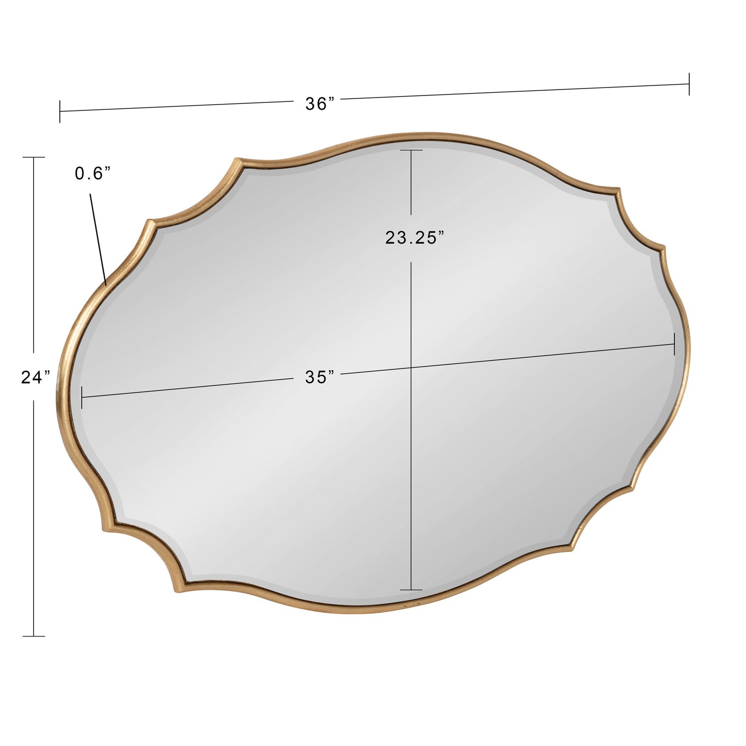 Leanna Scalloped Oval Wall Mirror