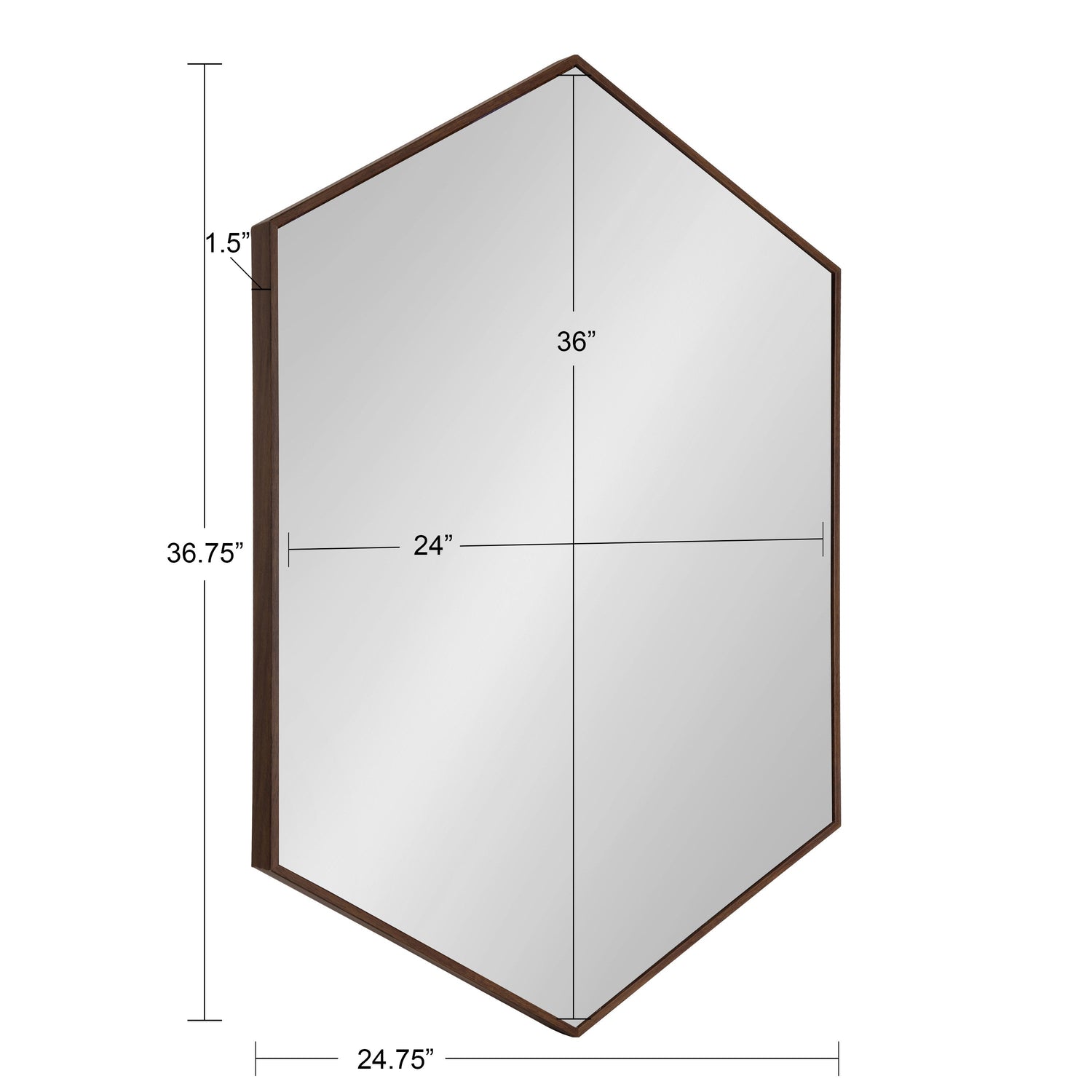 Rhodes Framed Hexagon Wall Mirror