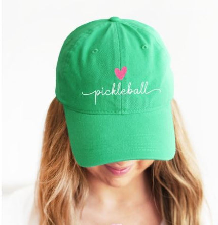 Heart Pickleball Kelly Green Cap