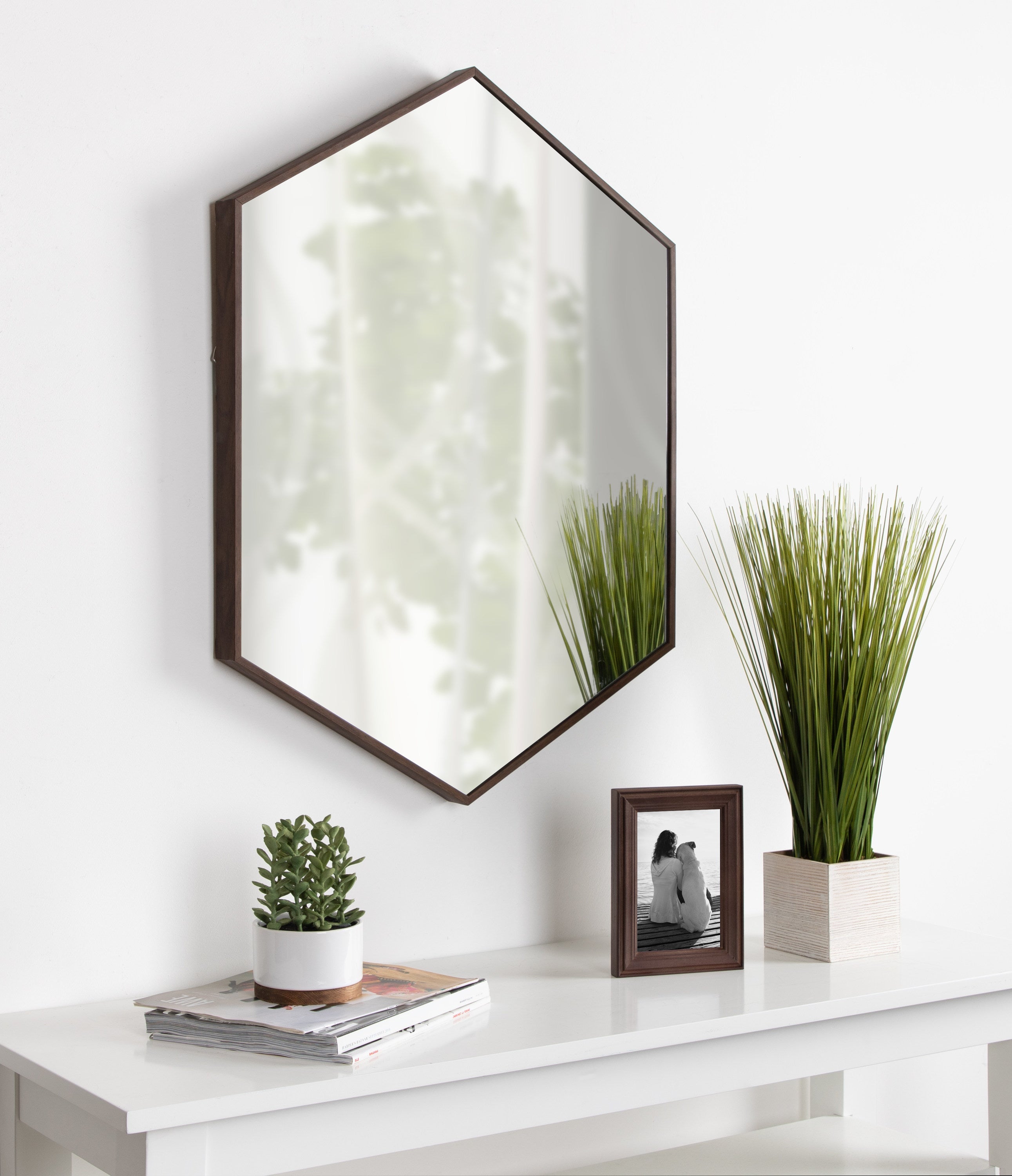 Rhodes Framed Hexagon Wall Mirror
