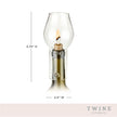 Glass Hurricane Bottle Lamp