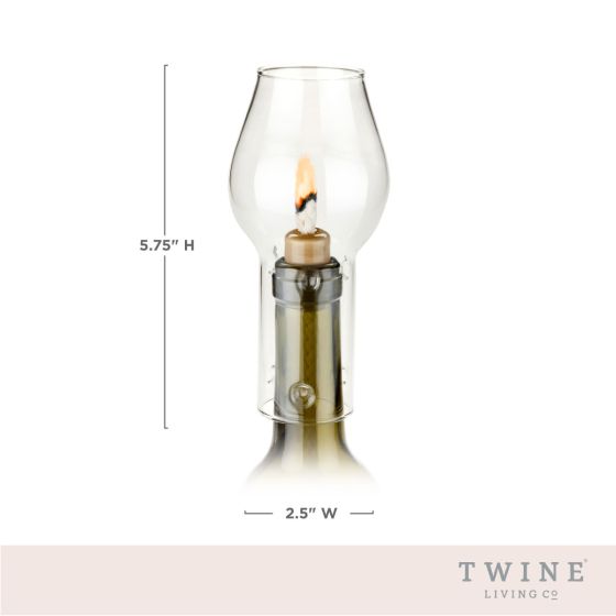 Glass Hurricane Bottle Lamp