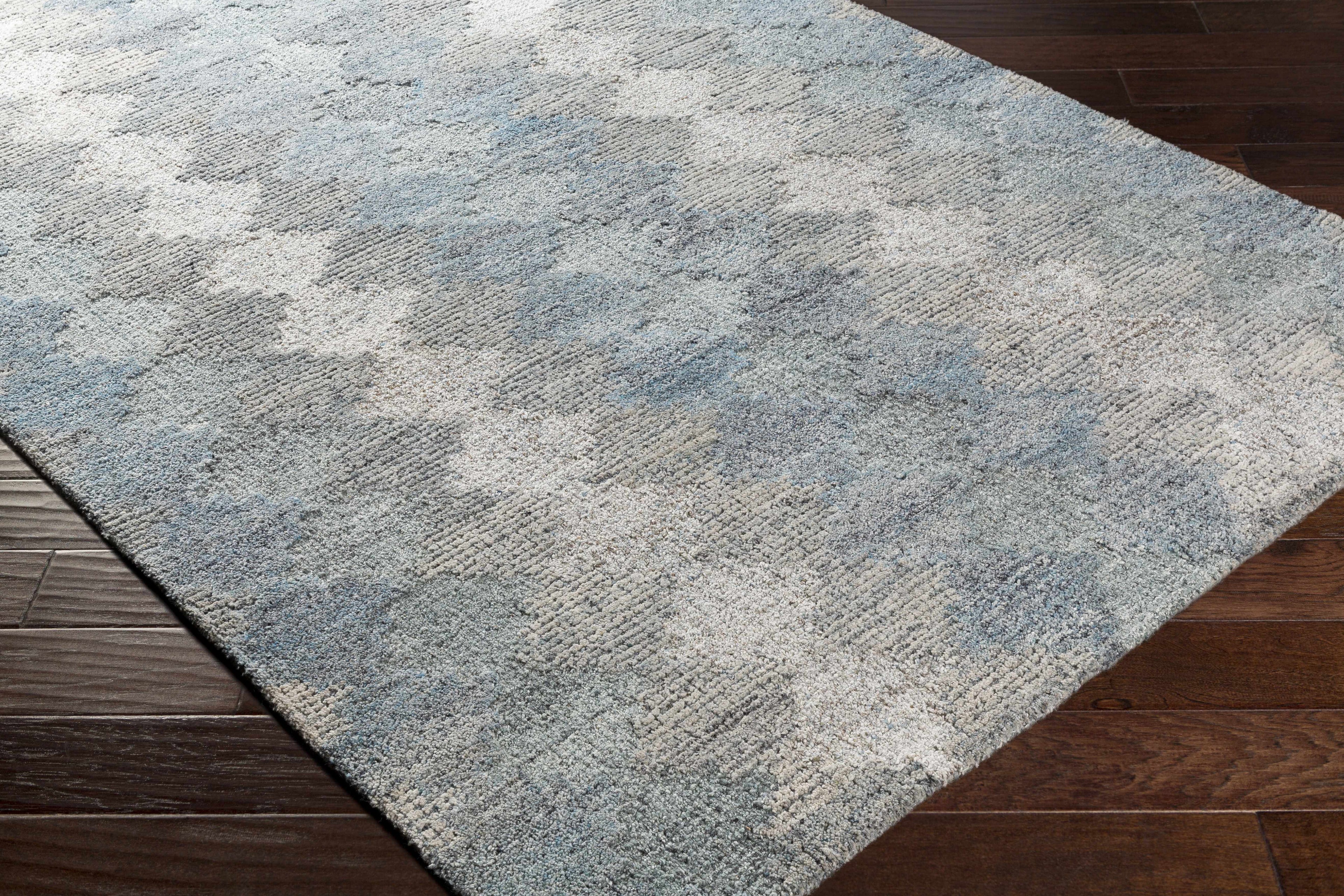Hale Gray&amp;Slate Diamonds Wool&amp;Viscose Rug - Clearance