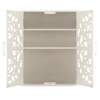 Saanvi Carved Wood Wall Cabinet