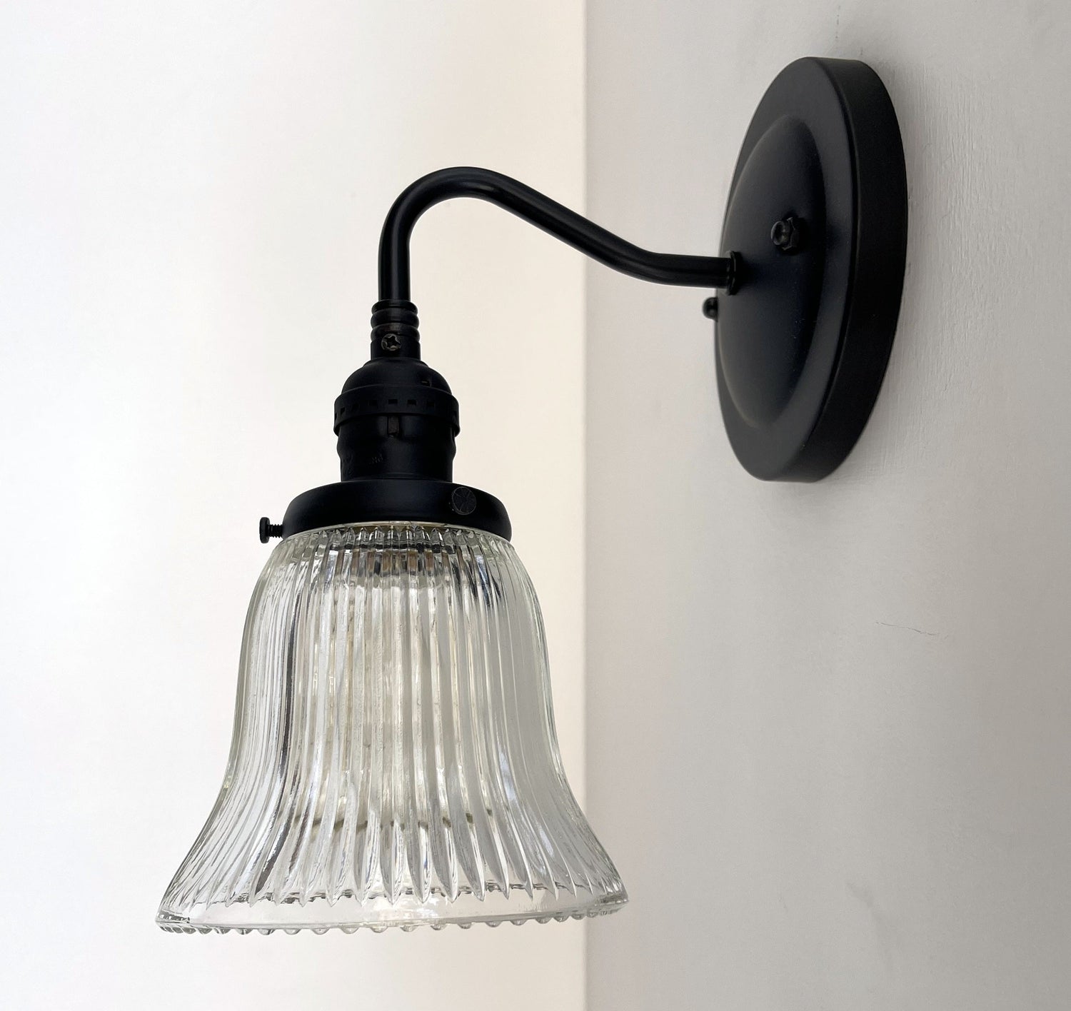 Antique Bell Glass Wall Sconces