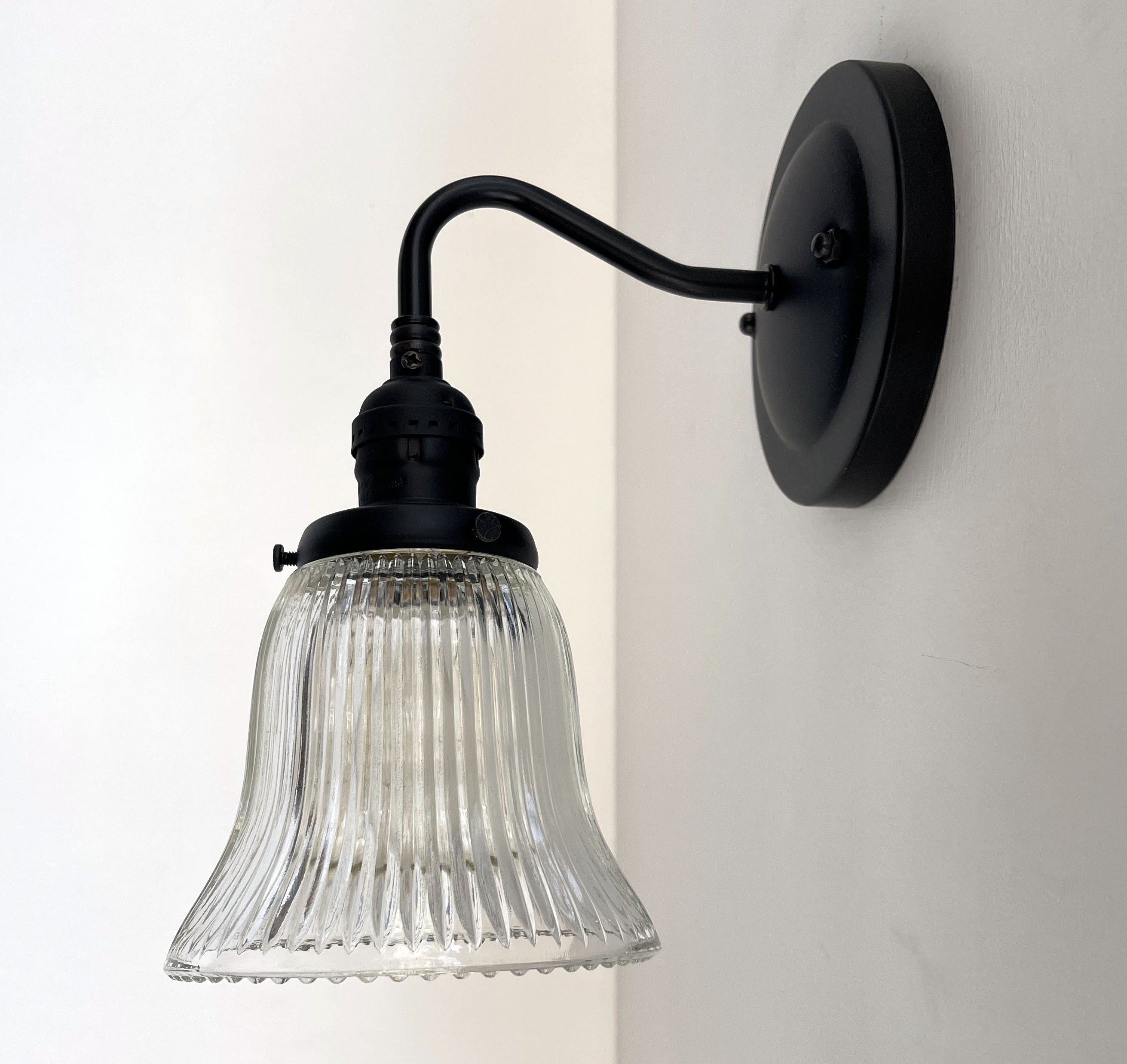 Antique Bell Glass Wall Sconces