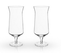 Angled Crystal Hurricane Glasses