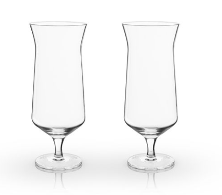 Angled Crystal Hurricane Glasses