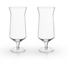 Angled Crystal Hurricane Glasses