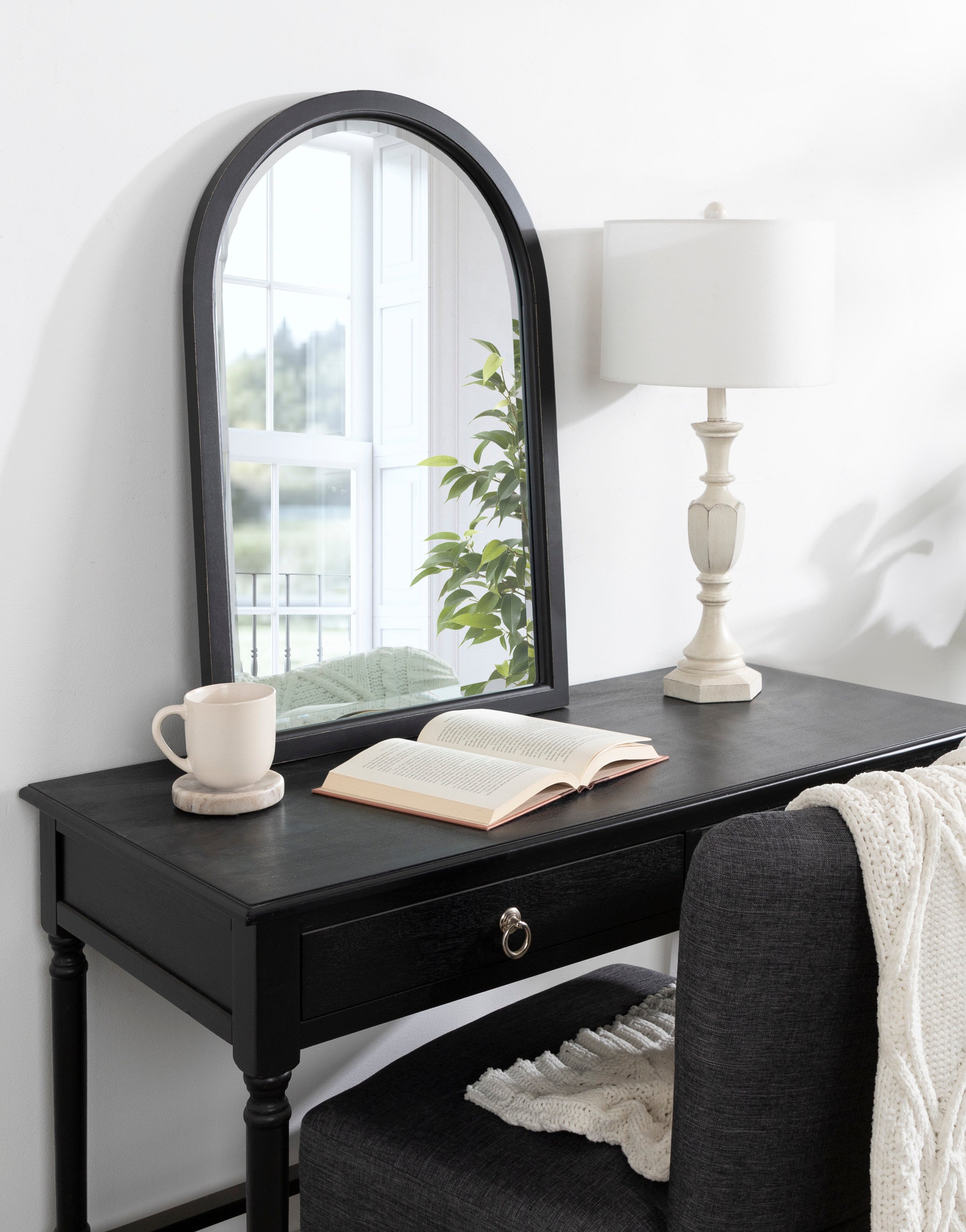 Hogan Wood Framed Arch Mirror