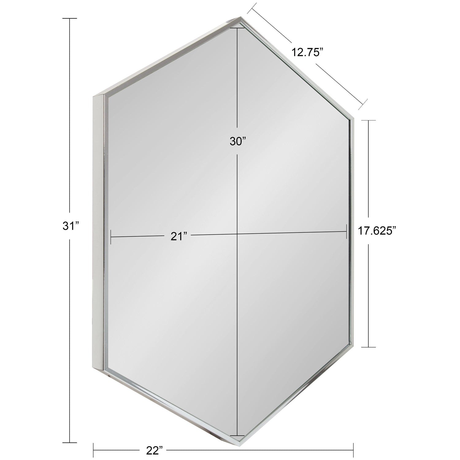 Rhodes Framed Hexagon Wall Mirror