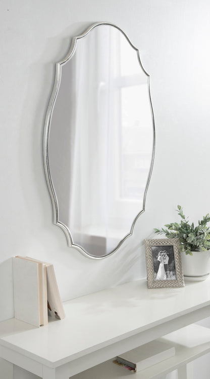 Leanna Scalloped Oval Wall Mirror