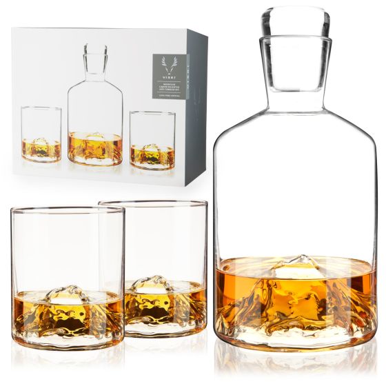 Mountain Decanter and Tumblers