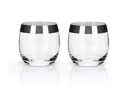 Irving Crystal Chrome-Rim Tumblers