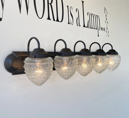 Antique Acorn Glass VANITY Light - 3 Sizes
