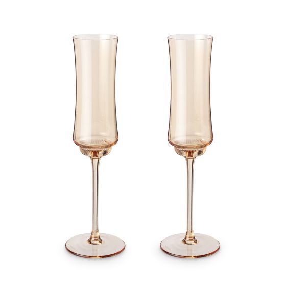 Tulip Champagne Flute in Amber