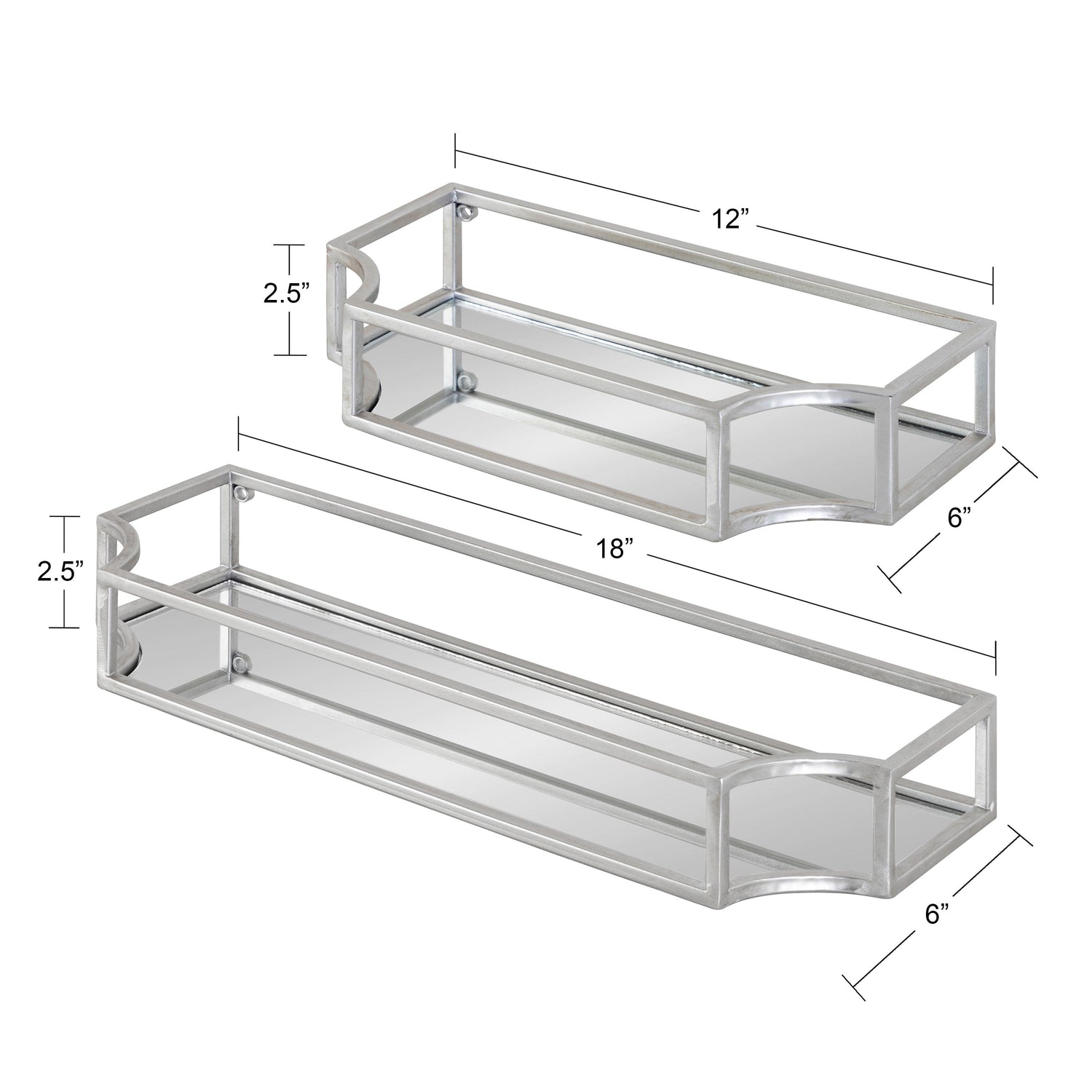 Ciel Metal Wall Shelf Set
