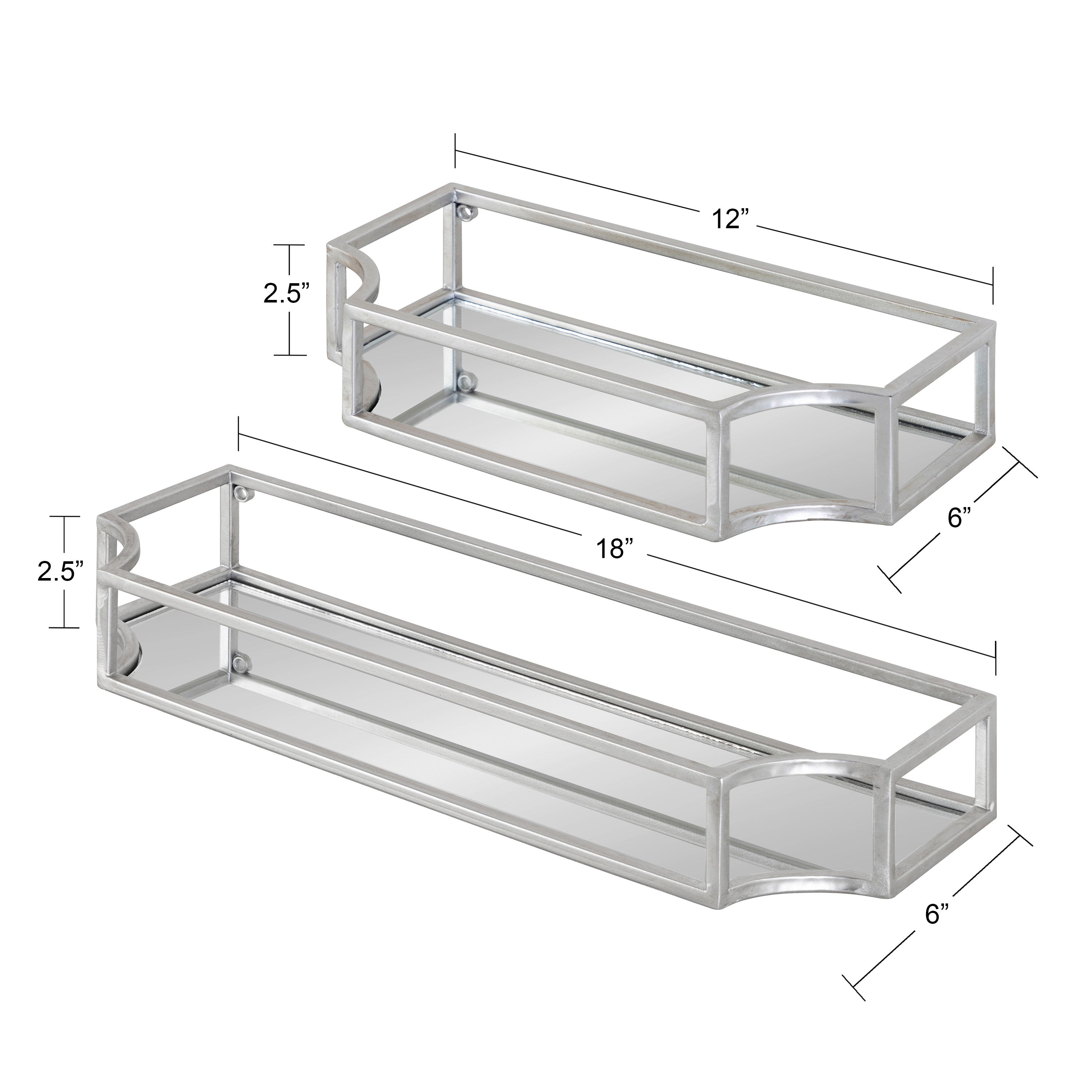 Ciel Metal Wall Shelf Set