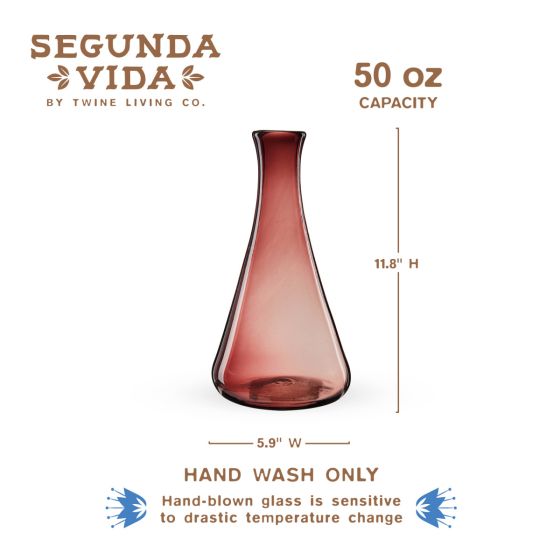 Rosado Recycled Wine Decanter by Twine Living