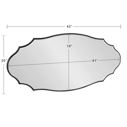 Leanna Scalloped Oval Wall Mirror